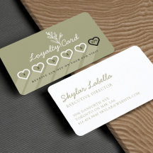 Moderne Botanic Line-Art Zweigstelle Loyalty Card