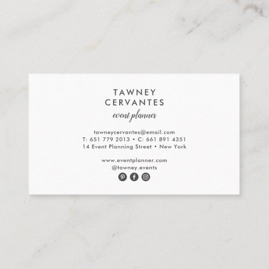 Moderne botanisch anstrichene Aquarellfarben-Blätt Visitenkarte (Rückseite)