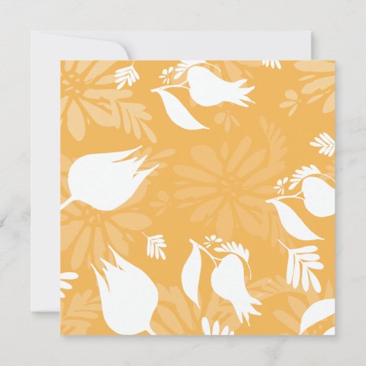 Moderne botanisch-gelbgraue Tulip Hochzeit (Rückseite)