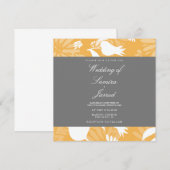 Moderne botanisch-gelbgraue Tulip Hochzeit (Vorne/Hinten)