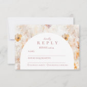 Moderne Botanische Abschlussbogen RSVP Karte (Vorderseite)