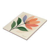 Moderne botanische abstrakte Blumenkunst Fliese (Seite)