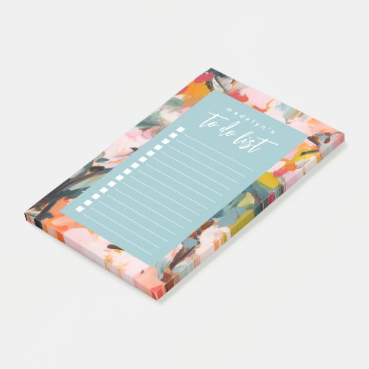 Moderne botanische Abstrakte Kunst Post-it Klebezettel (angewinkelt)