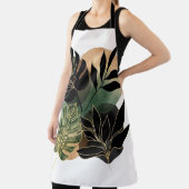 Moderne Botanische Abstrakte Kunst Schwarze und Go Schürze (InSitu)