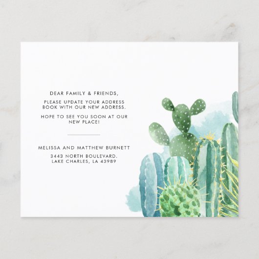 Moderne botanische Adressenänderung (Rückseite)