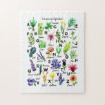 Moderne botanische Alphabet-Pflanze Puzzle<br><div class="desc">Dieses moderne,  blumengeschmückte,  botanische ABC-Alphabet-Puzzle mit Hauptstadt-Buchstaben ist ein perfektes Geschenk! Ideal für Pflanze,  Garten,  Wald oder Naturliebhaber.</div>