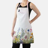 Moderne botanische Aquarellblüte mit Script Schürze (InSitu)