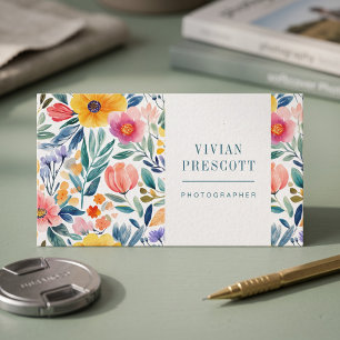 Moderne botanische Aquarellgestaltung Visitenkarte