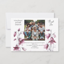 Moderne botanische Beerdigung Dankeskarte