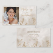 Moderne botanische beige boho Schrift Visitenkarte (Vorne/Hinten)