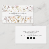 Moderne Botanische Bezeichnung Script Type Busines Visitenkarte (Vorne/Hinten)