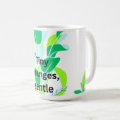 Moderne botanische Blätter Kaffeetasse (VorderseiteRechts)