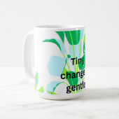 Moderne botanische Blätter Kaffeetasse (Vorderseite Links)
