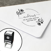 Moderne botanische Blätter Permastempel