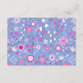 Moderne botanische blaue Wildblume Floral R.S.V.P. Begleitkarte (Rückseite)