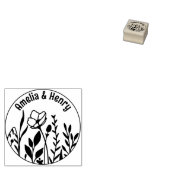 Moderne botanische Blume, Hochzeiten Gummistempel (Stempel)