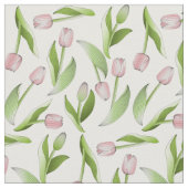 Moderne botanische Blume Pink Tulip Stoff (Nahaufnahme)