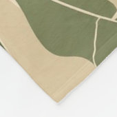 Moderne botanische Blumen-Wurfdecke | Vintage Fleecedecke (Ecke)