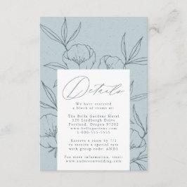 Moderne botanische Blumenzwiebelhochzeiten Begleitkarte