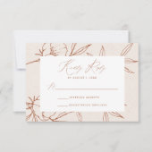 Moderne Botanische Blumenzwiebeln und Cinnamon Hoc RSVP Karte (Vorderseite)