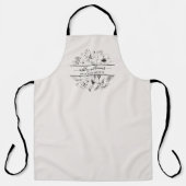 Moderne botanische Blush Pink Floral Business Schü Schürze (Vorderseite)