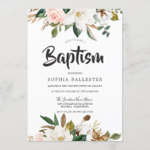 Moderne Botanische Blüte & Weiße Blütentaufe