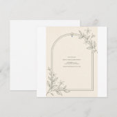 Moderne Botanische Bogen Save-the-Date-Karte Save The Date (Vorne/Hinten)