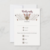 Moderne botanische Boho Meal Choice Wedding RSVP (Vorderseite)
