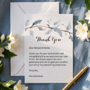 Moderne botanische Dankeskarten zur Einweihung Dankeskarte