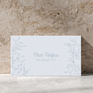 Moderne Botanische Einfache Therapeutin Visitenkarte