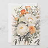 Moderne botanische Elegante Einladung zur Hochzeit (Rückseite)