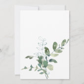 Moderne botanische Eukalyptus-Boho-Paar-Dusche Einladung (Rückseite)