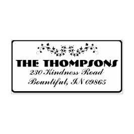 Moderne botanische Familienname Rücksendeadresse Permastempel