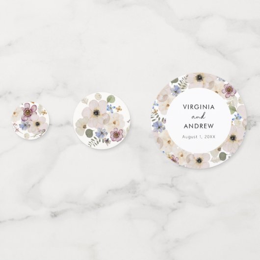 Moderne botanische Flora Confetti Konfetti (Vorderseiten)