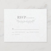 Moderne botanische Foliage Sketch Zeichnend Elegan RSVP Karte (Vorderseite)