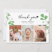 Moderne botanische Foto Collage Frühjahrsdusche Dankeskarte (Vorderseite)