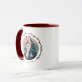 Moderne botanische Foto-Weihnachten Tasse (Vorderseite Links)