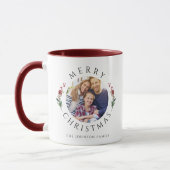 Moderne botanische Foto-Weihnachten Tasse (Links)
