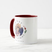 Moderne botanische Foto-Weihnachten Tasse (Vorderseite Links)