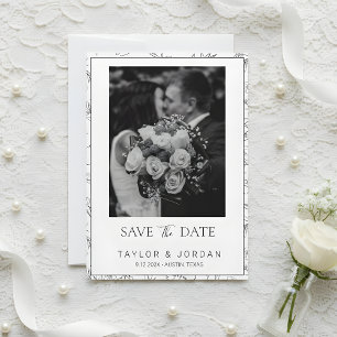 Moderne Botanische Fotografie Hochzeitsankündigung Save The Date