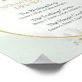 Moderne botanische Gärten mit goldener Note Poster (Ecke)