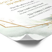 Moderne botanische Gärten mit goldener Note Poster (Ecke)