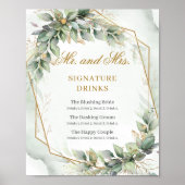 Moderne botanische Gärten mit goldener Note Poster (Vorne)