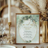 Moderne botanische Gärten mit goldener Note Poster