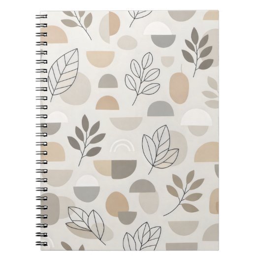 Moderne Botanische Geometrie Notizblock (Vorderseite)