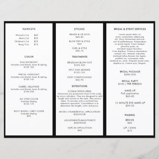 Moderne Botanische Geschäftsbroschüre (Rückseite)