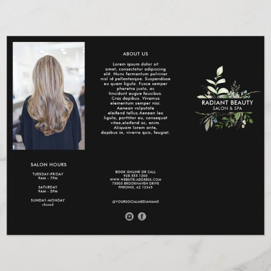 Moderne Botanische Geschäftsbroschüre (Vorderseite)