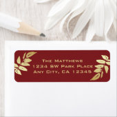 Moderne botanische Gold-Blätter Rücksendeadresse (Insitu)