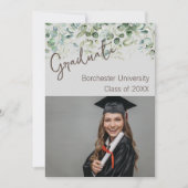 Moderne botanische Graduierungspartei für kundensp Einladung (Vorderseite)