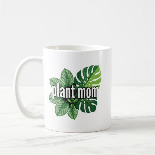 Moderne botanische Grafikdesign Kaffeetasse (Links)